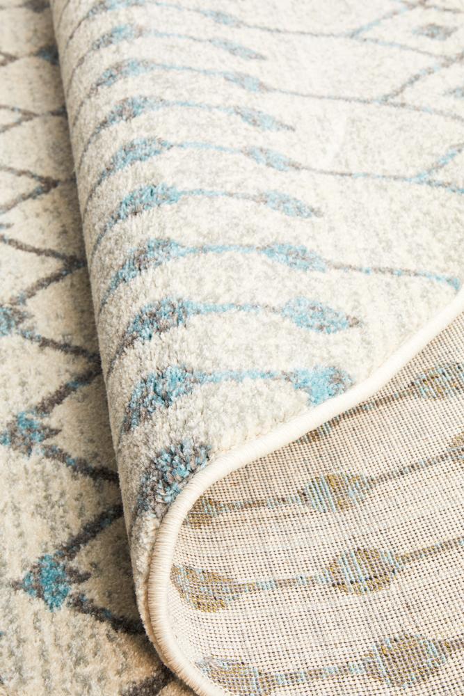 Pietra Slate White Rug