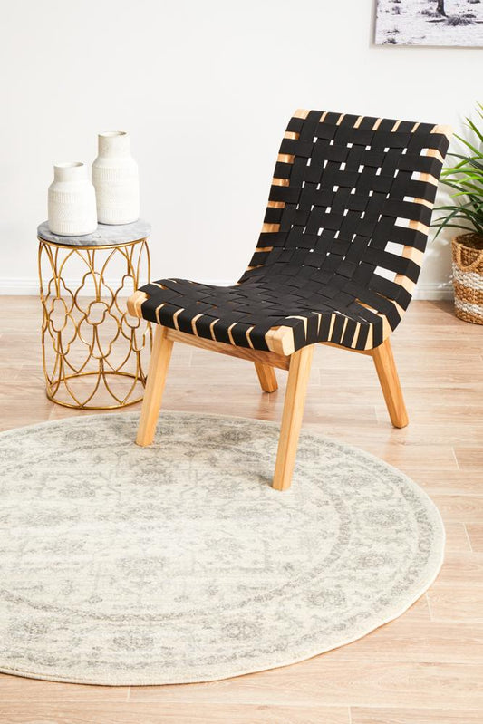 Pietra Snow White Round Rug