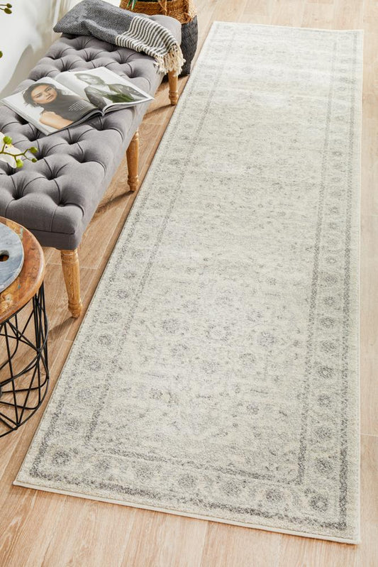 Pietra Chalk Beige Runner Rug