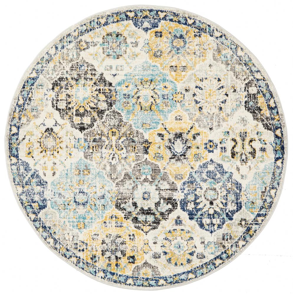Pietra Multicolor Round Rug
