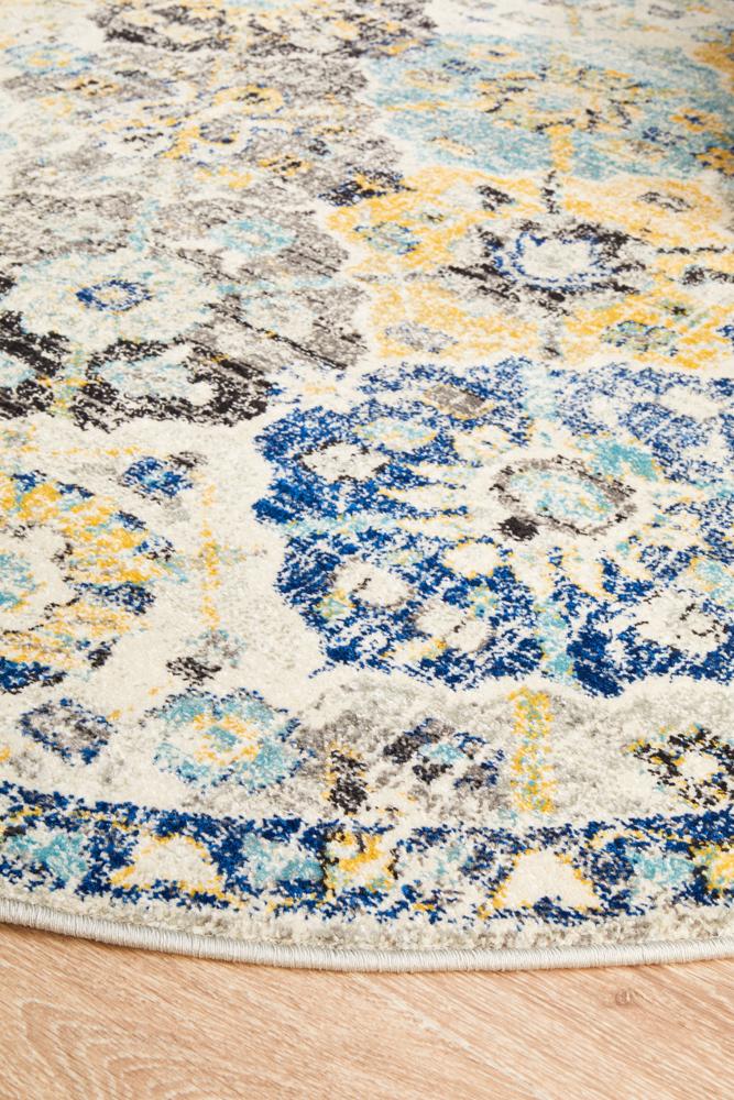 Pietra Multicolor Round Rug