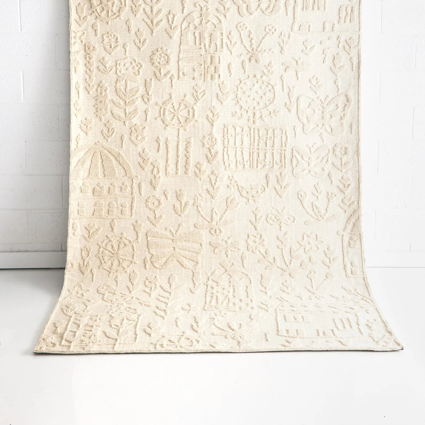 Luna Ivory Wool Kids Rug