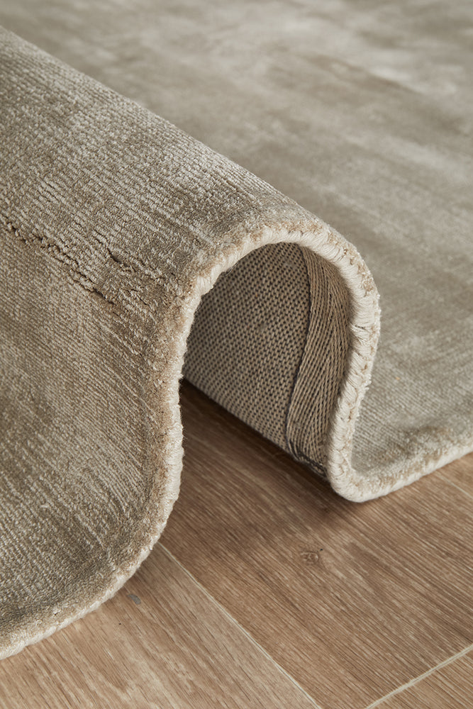 Elvane Natural Beige Viscose Rug