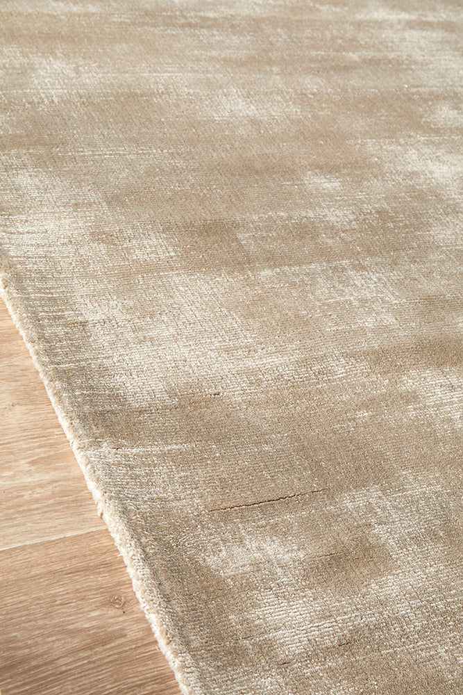 Elvane Natural Beige Viscose Rug