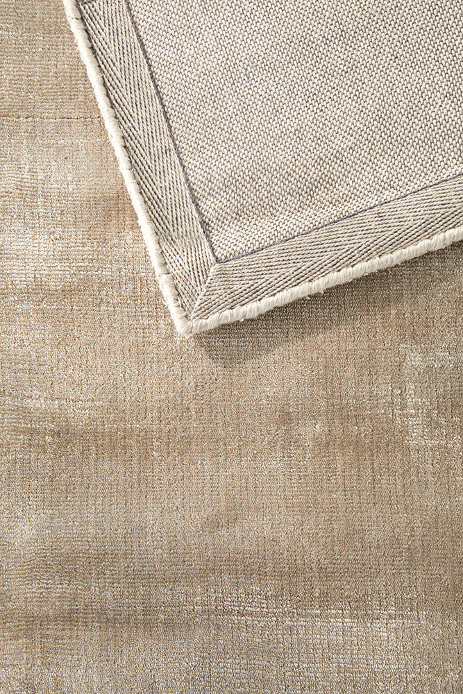 Elvane Natural Beige Viscose Rug
