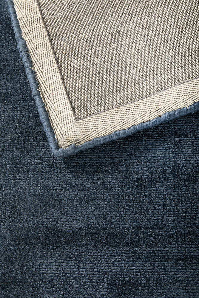Elvane Navy Viscose Rug