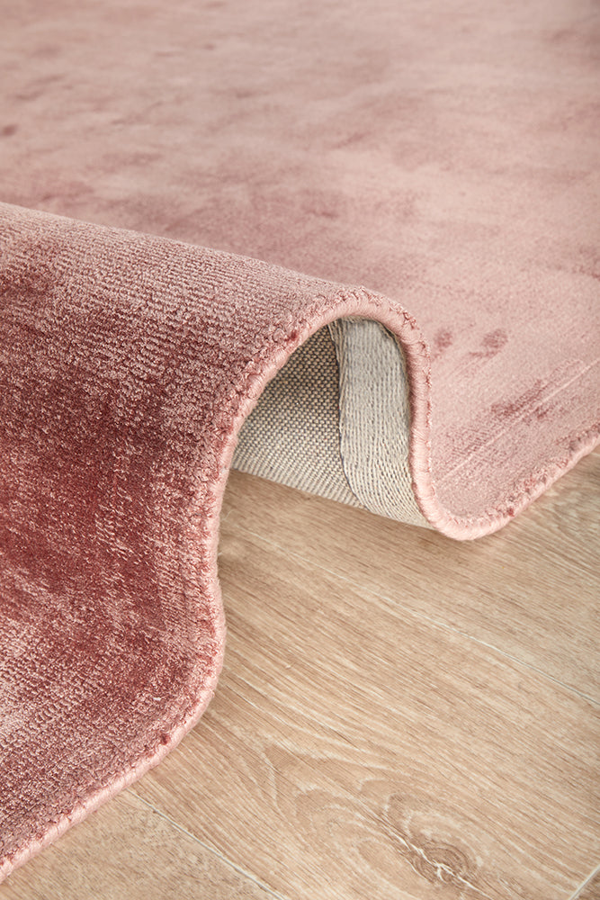 Elvane Pink Viscose Rug