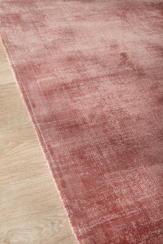 Elvane Pink Viscose Rug