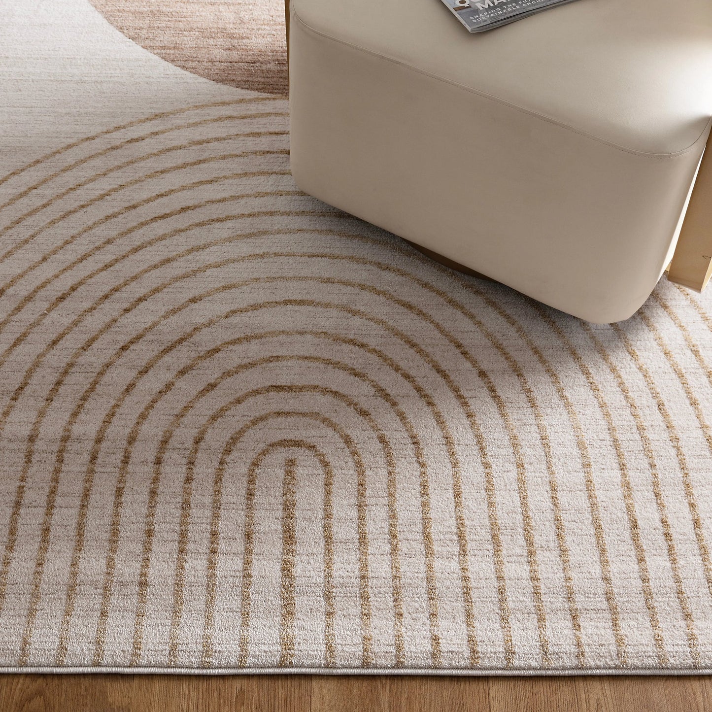 Orin Ivory Brown Rug