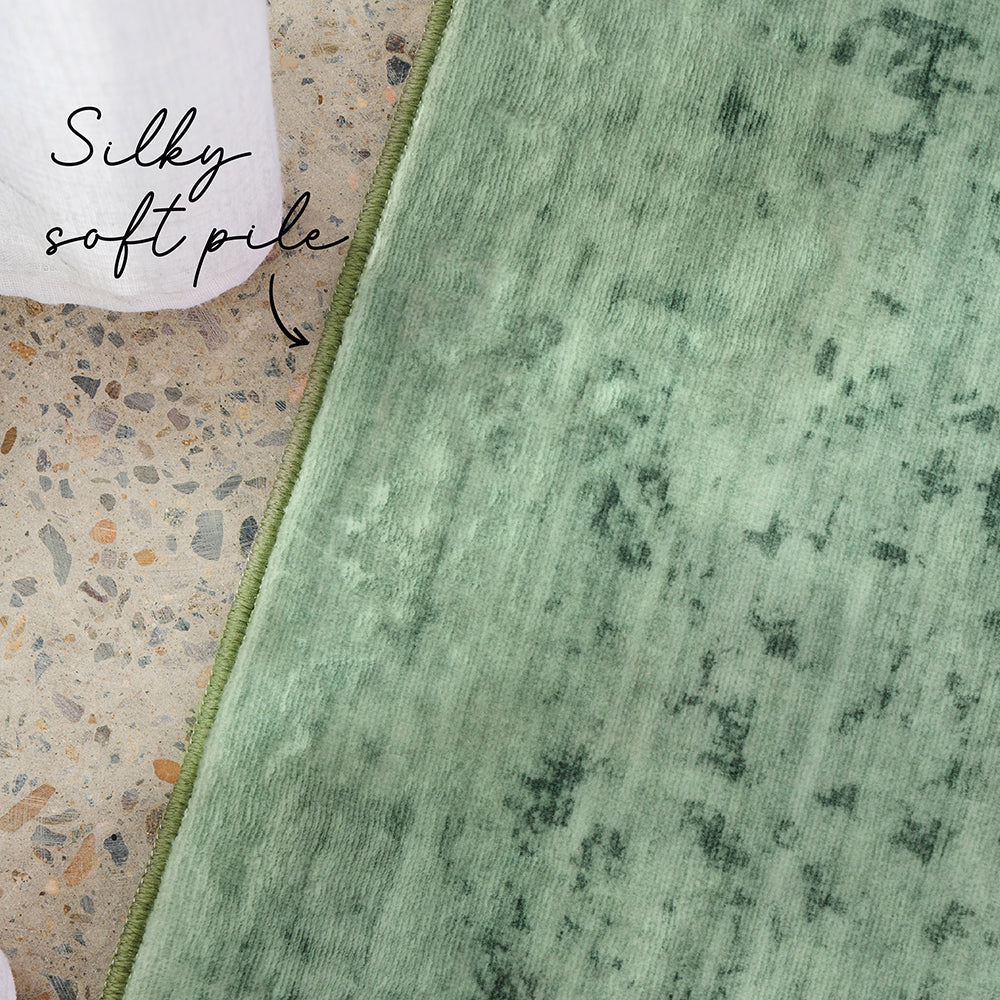 Gemmara Emerald Green Washable Rug
