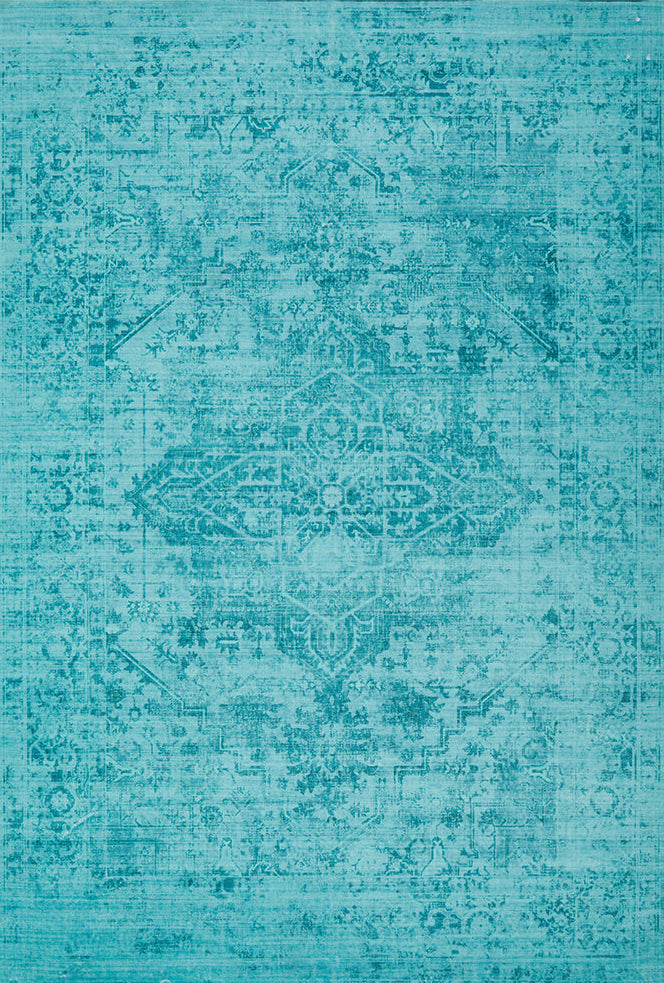 Gemmara Gold Blue Washable Rug