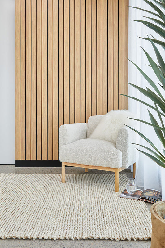 Selvia Cream Beige Wool & Jute Rug