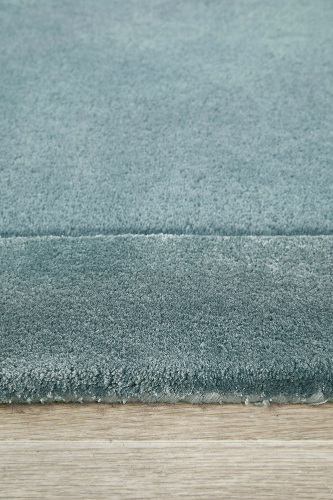 Corvelle Blue Wool Runner Rug