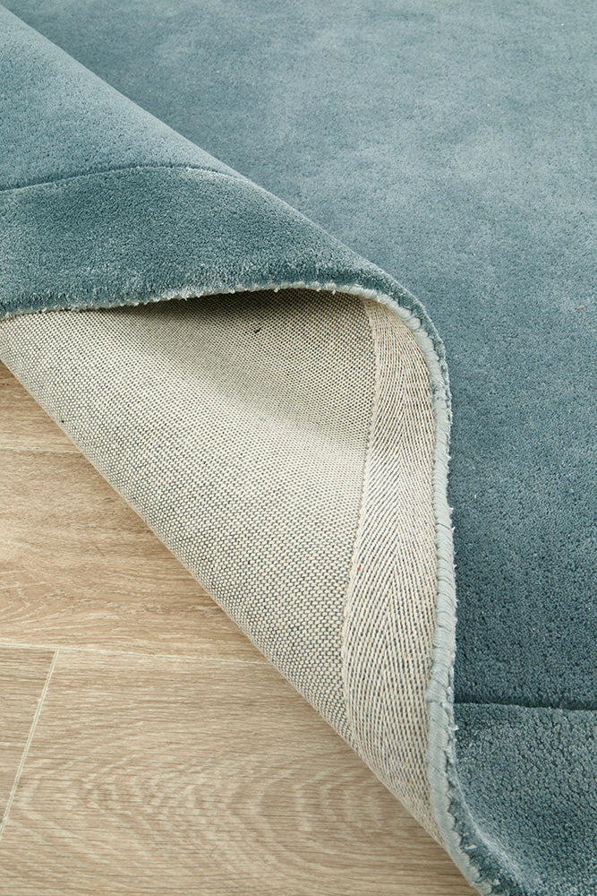 Corvelle Blue Wool Runner Rug