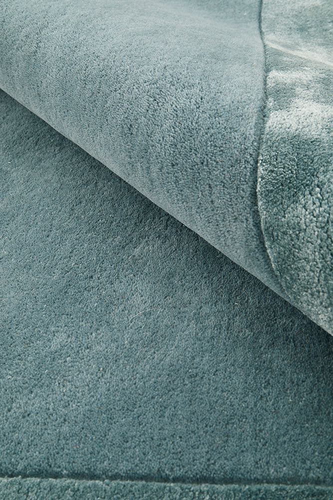 Corvelle Blue Wool Runner Rug