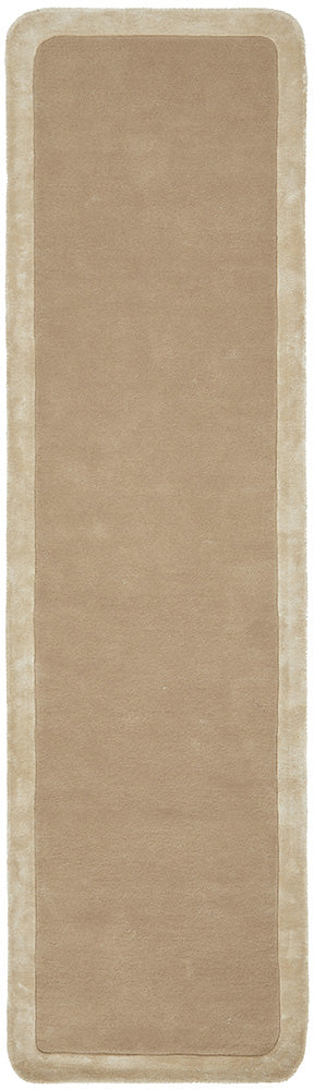 Corvelle Oat Brown Wool Rug