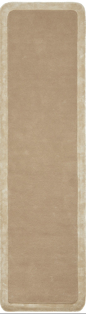 Corvelle Oat Brown Wool Runner Rug
