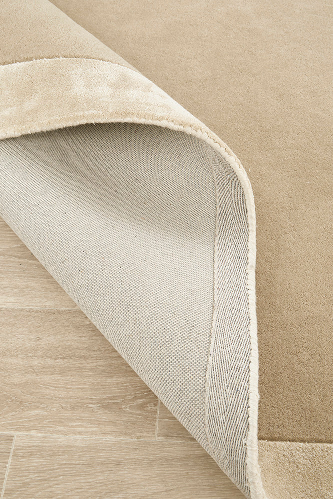 Corvelle Oat Brown Wool Runner Rug