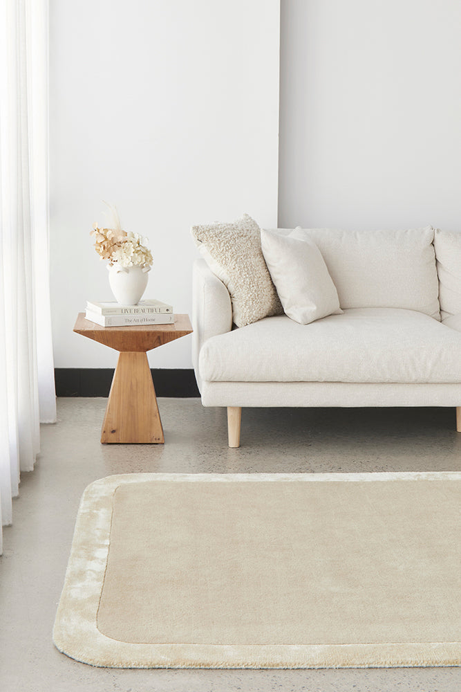 Corvelle Oat Brown Wool Rug