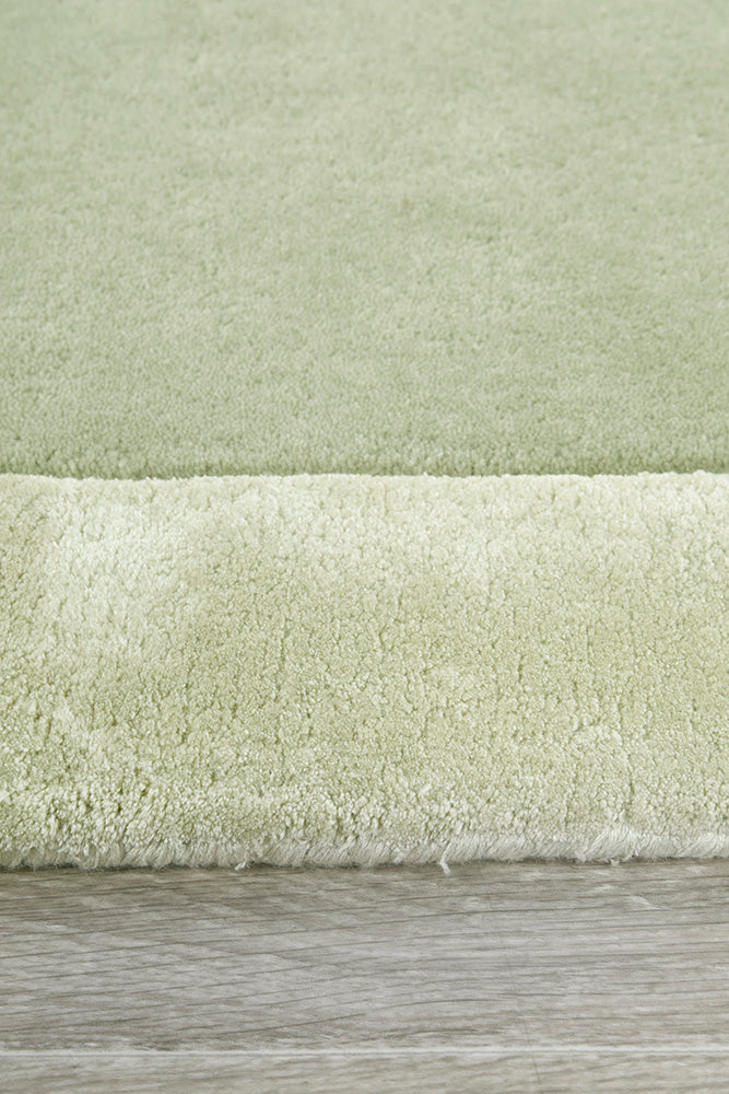 Corvelle Green Wool Runner Rug