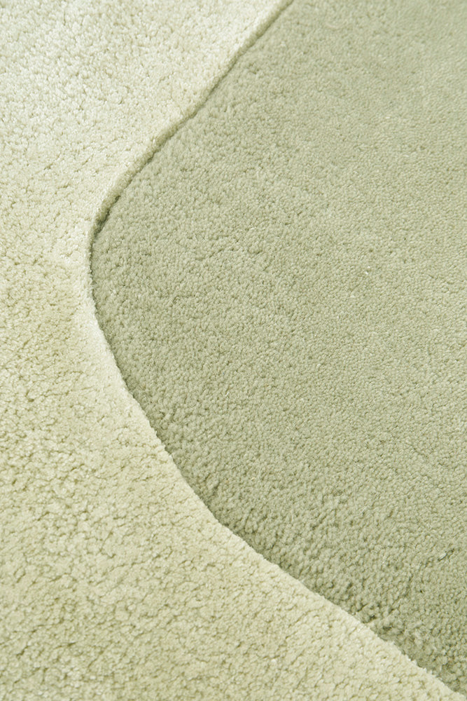 Corvelle Green Wool Runner Rug
