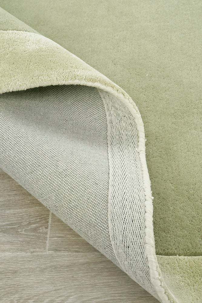 Corvelle Green Wool Runner Rug