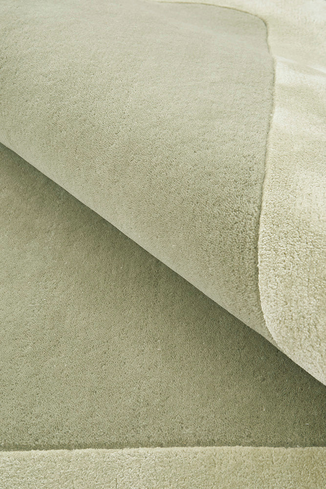 Corvelle Green Wool Runner Rug