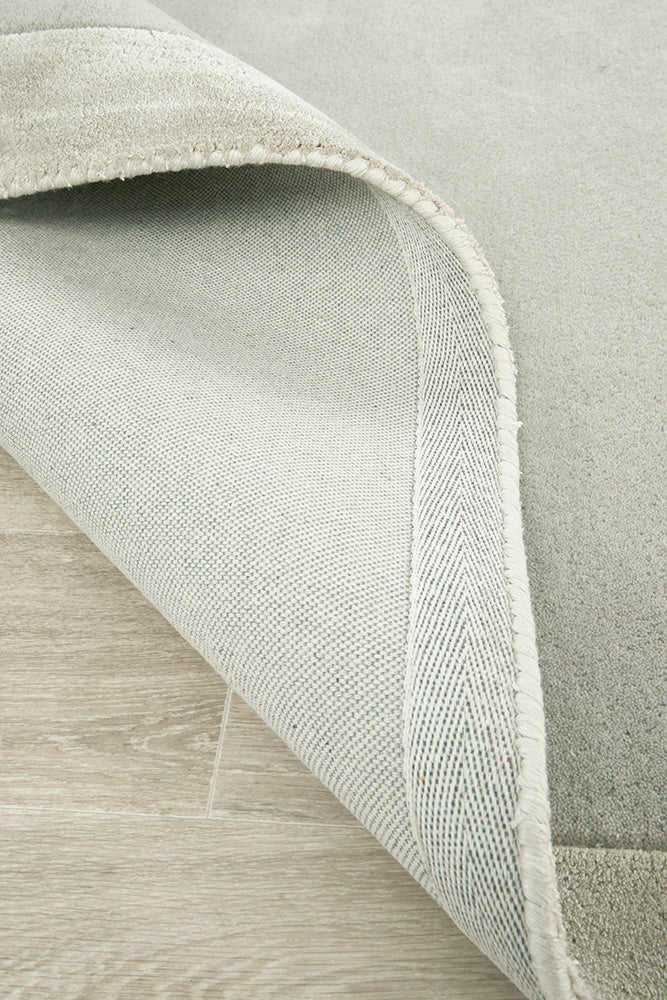 Corvelle Silver Wool Runner Rug