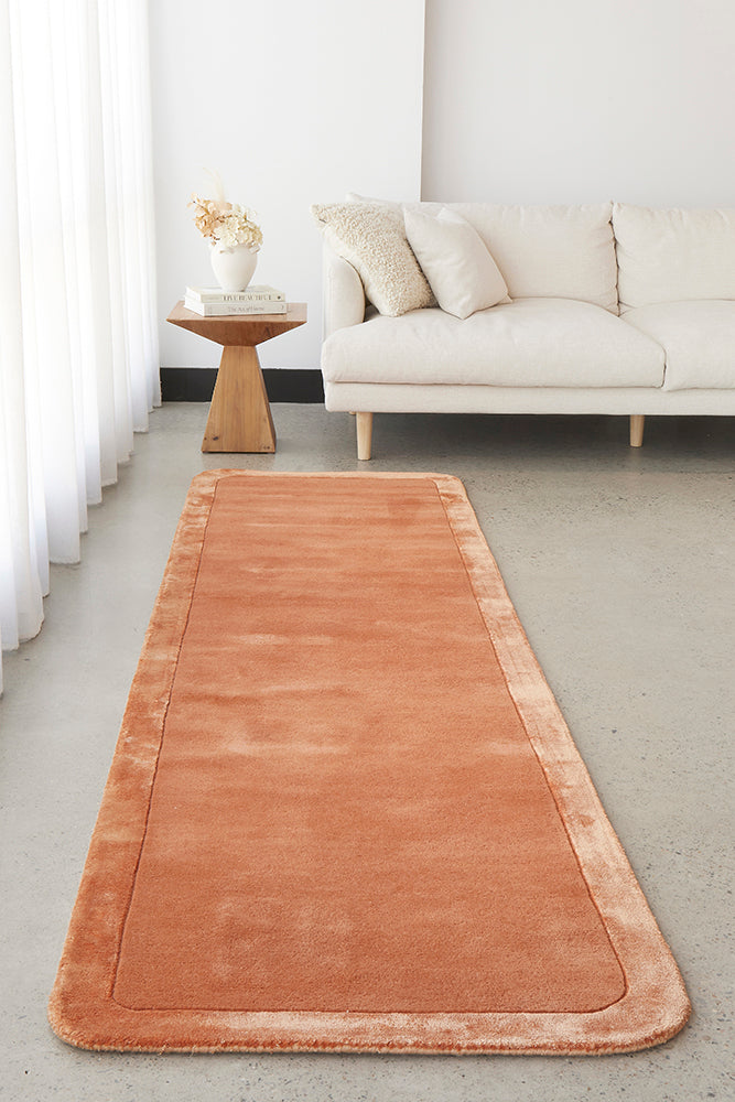 Corvelle Tusk Brown Wool Runner Rug