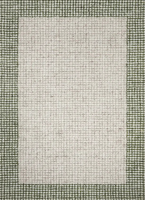 Elira Green Border Wool Rug