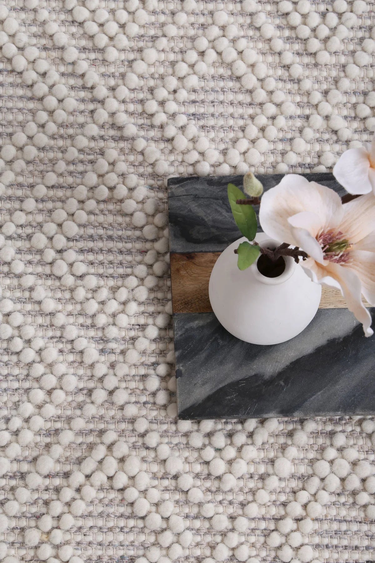 Lior Ivory Grey Wool Rug