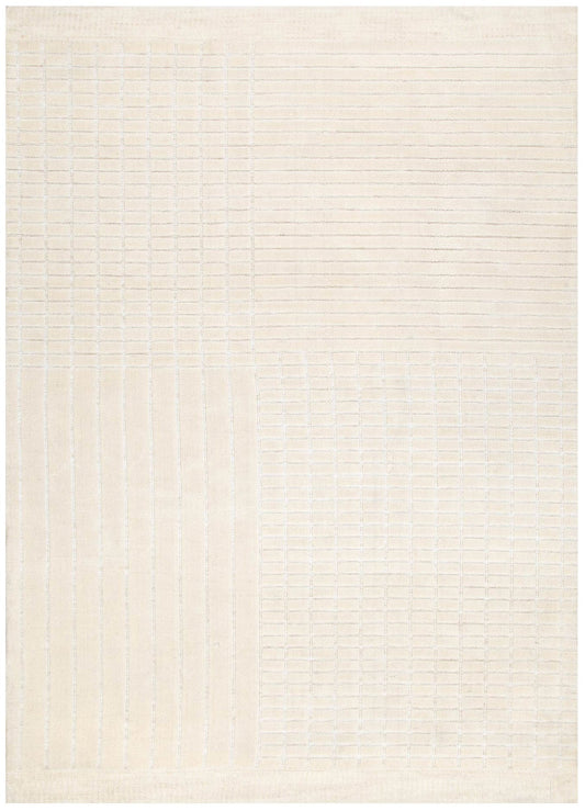Dune Modern Ivory Rug — polyester rug, soft neutral, Haus & Harbour