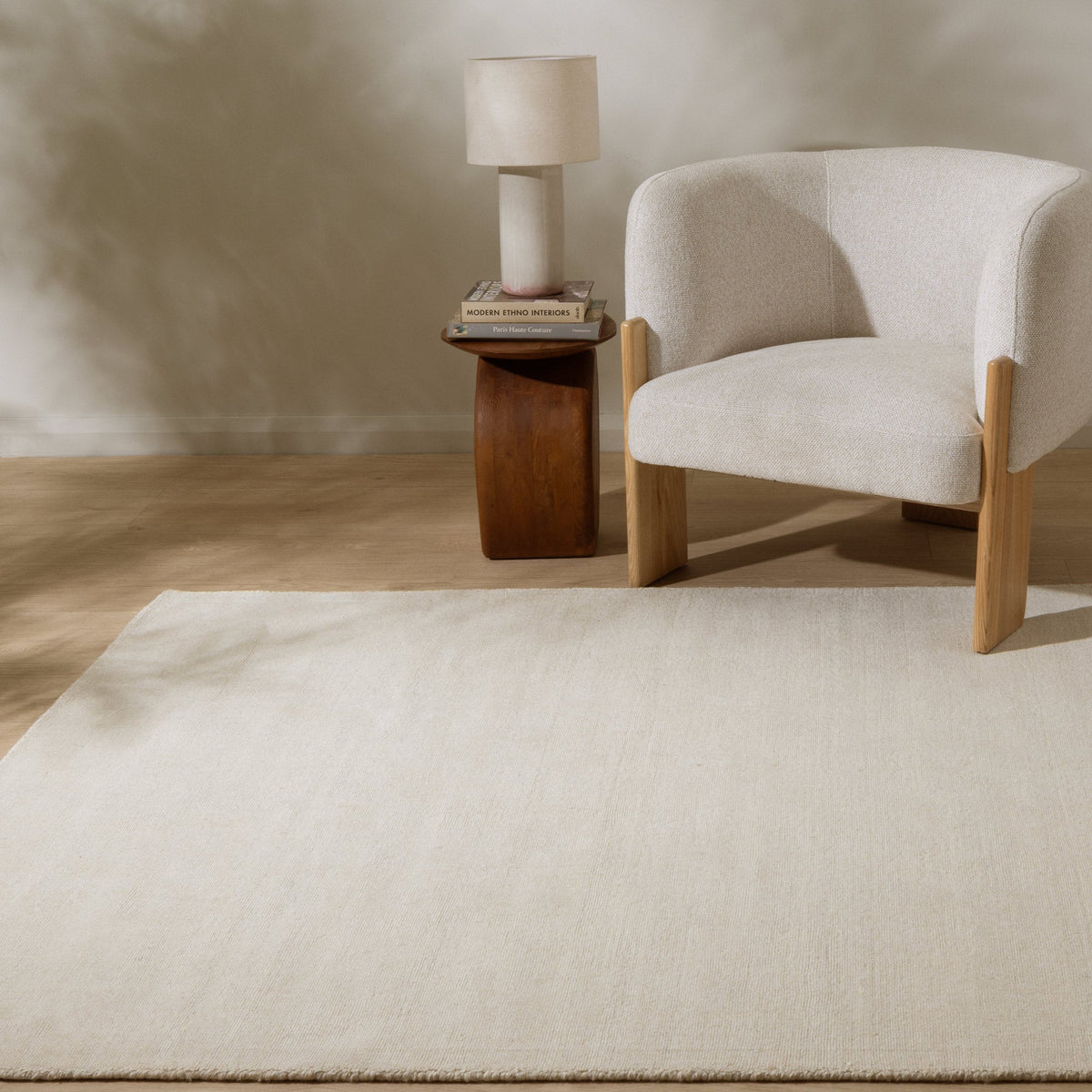 Desora Ecru Wool Rug