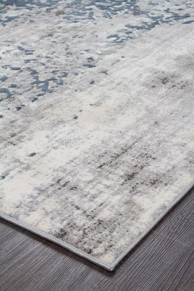 Dorna White and Blue Rug