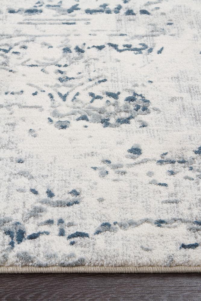 Dorna White and Blue Rug