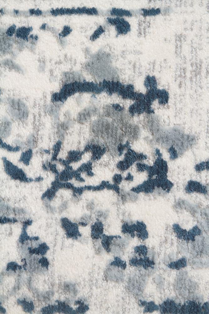 Dorna White and Blue Rug