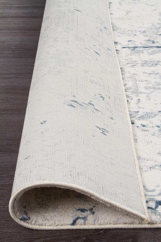 Dorna White and Blue Rug