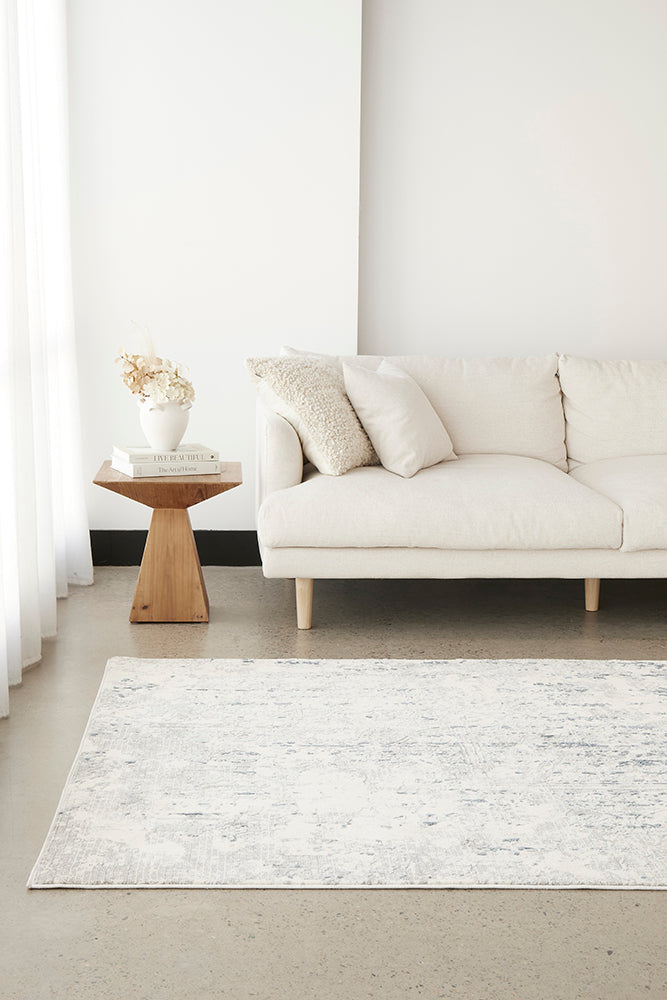 Dorna White and Blue Rug