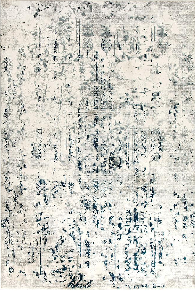 Dorna White and Blue Rug