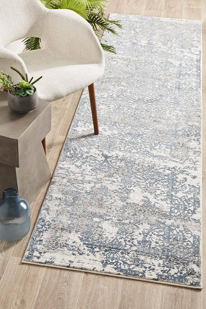 Dorna Oat Blue Runner Rug
