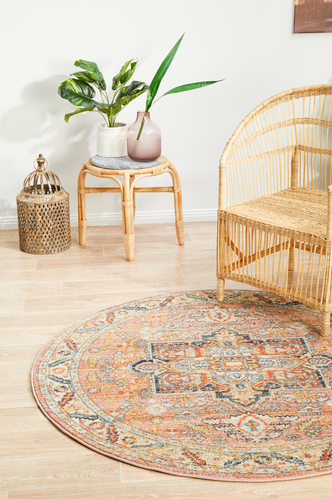 Cantera Tusk Multicolor Round Rug