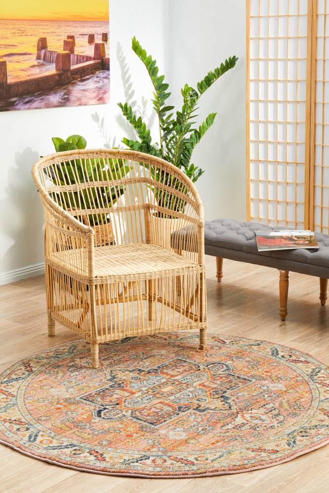 Cantera Tusk Multicolor Round Rug