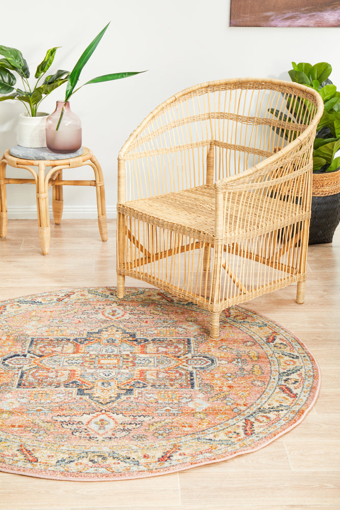 Cantera Tusk Multicolor Round Rug
