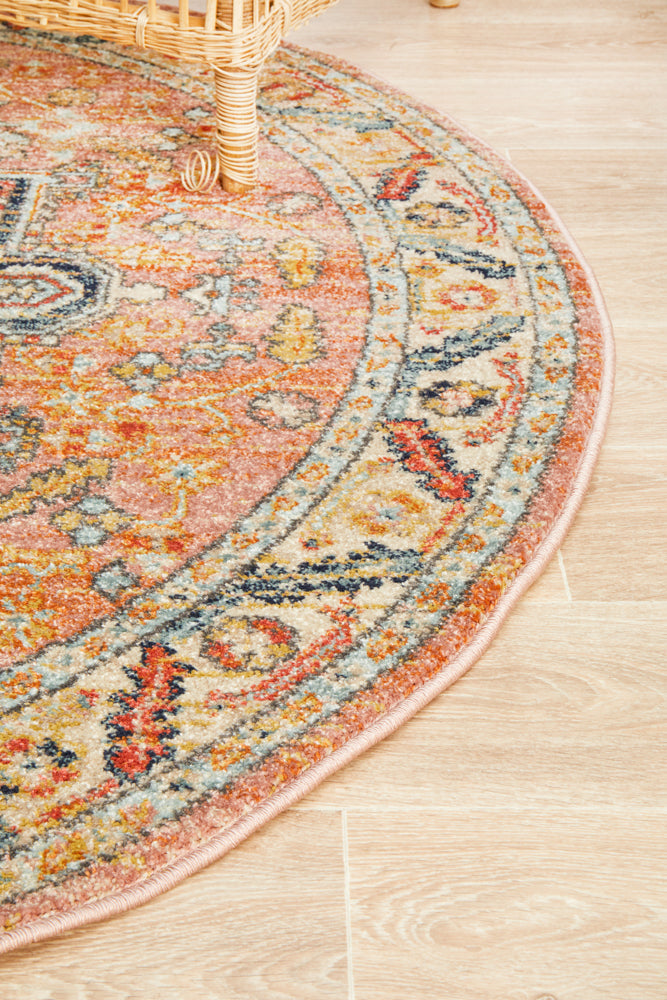 Cantera Tusk Multicolor Round Rug