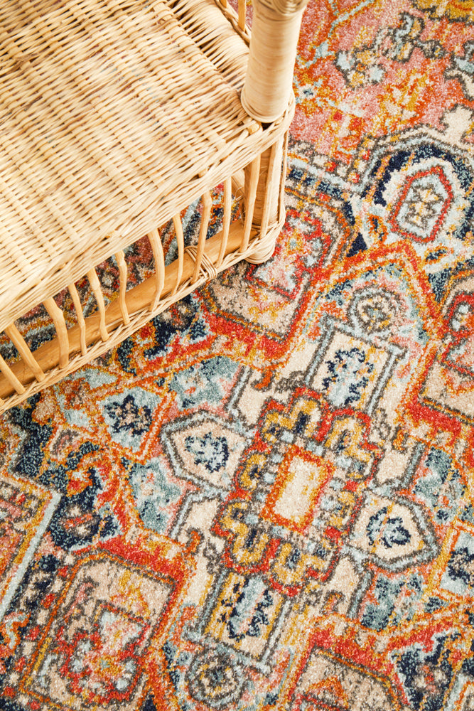 Cantera Tusk Multicolor Round Rug
