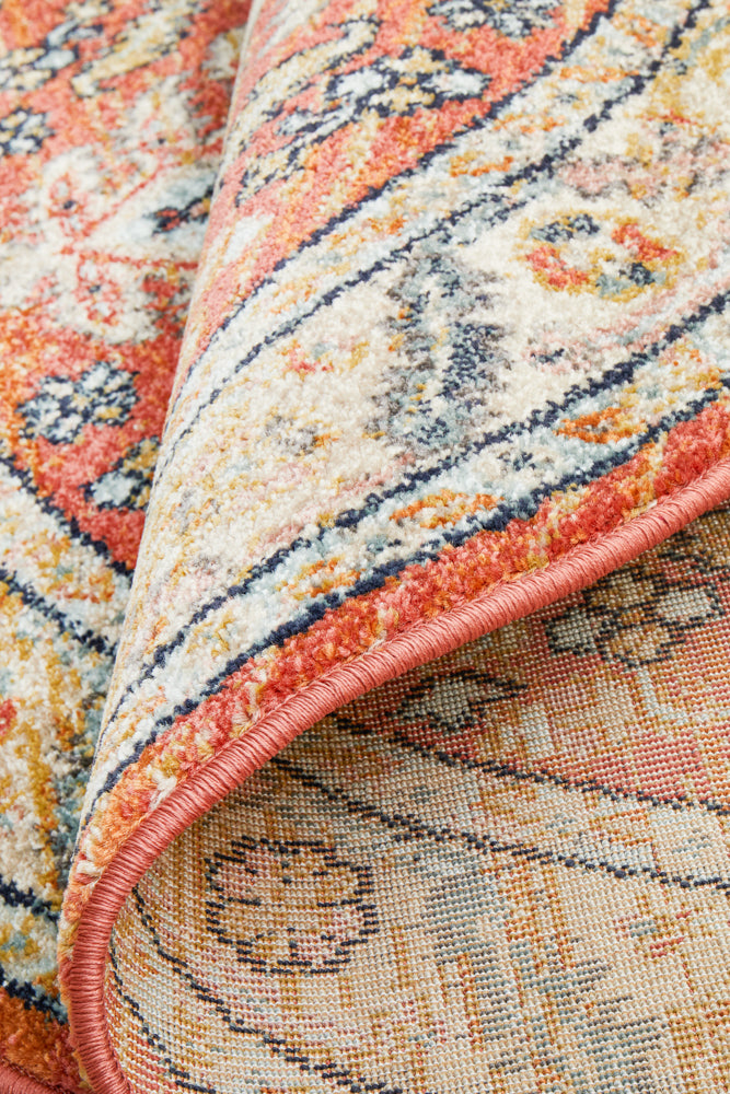 Cantera Terracotta Multicolor Round Rug