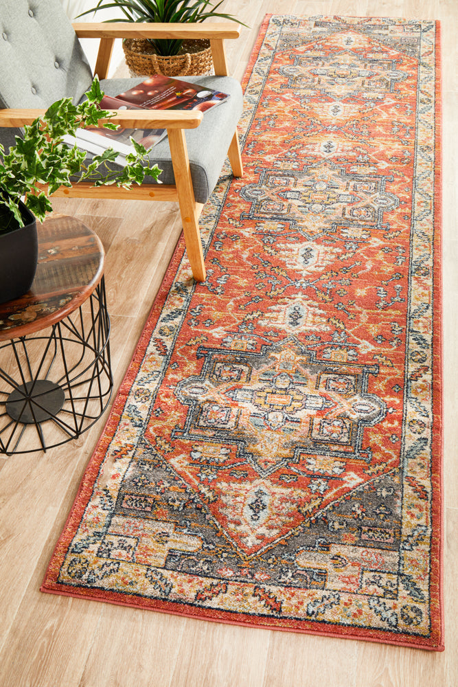 Cantera Terracotta Multicolor Runner Rug