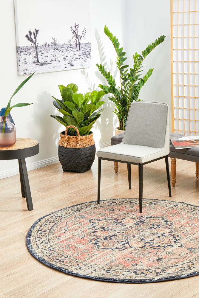 Cantera Brick Multicolor Round Rug