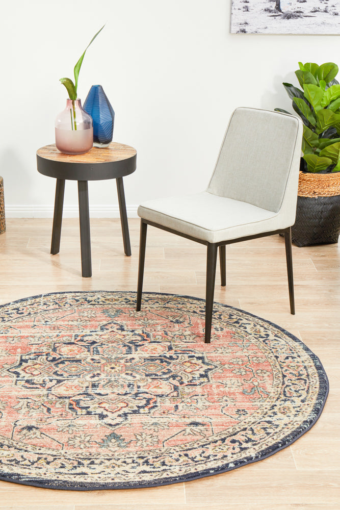 Cantera Brick Multicolor Round Rug