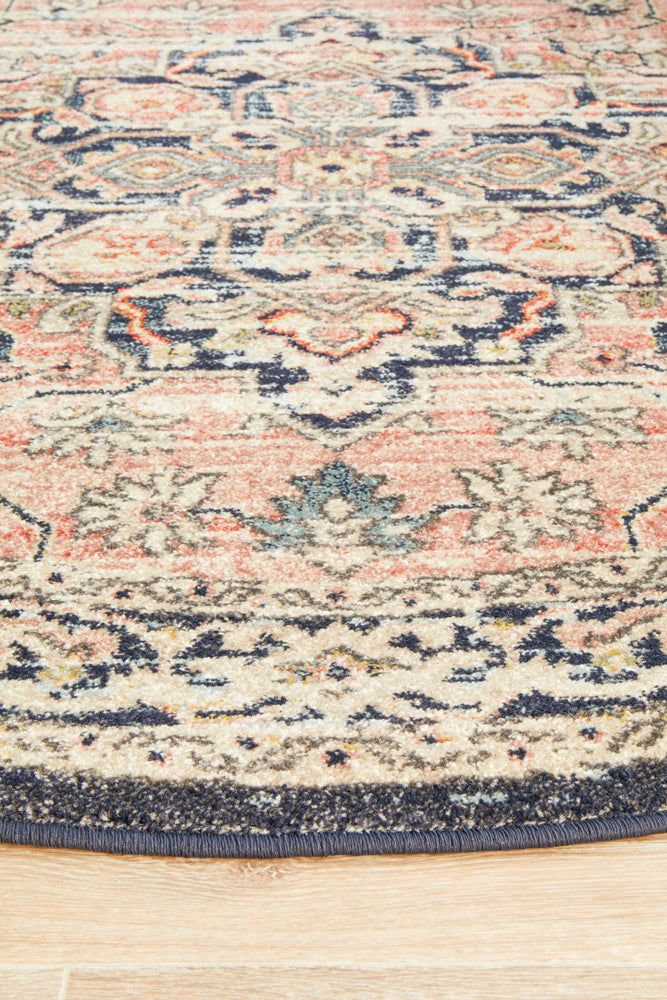 Cantera Brick Multicolor Round Rug